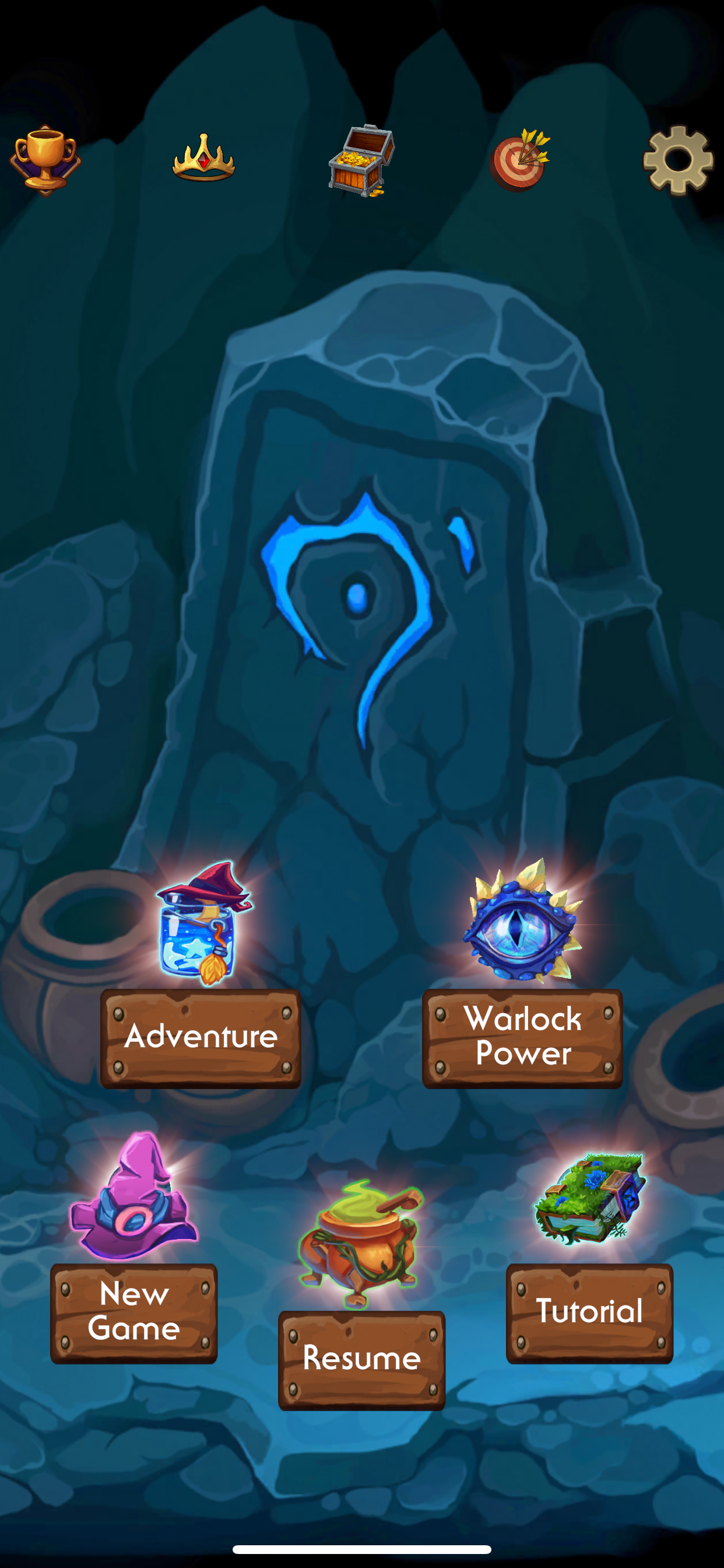 Warlock tetropuzzle - main menu